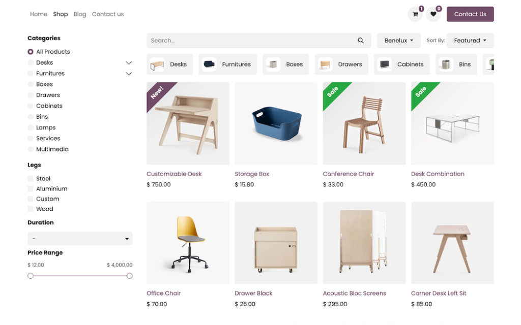 Odoo E-Ticaret Uygulaması